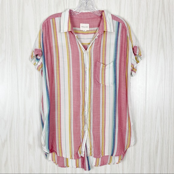 American Eagle Outfitters Tops - American Eagle | Colorful Striped Button Down